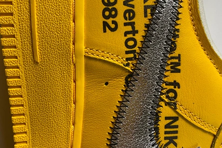 Designer inspired Stylish 2609 Off-White x Nike Air Force 1 “University Gold” DD1876-700
