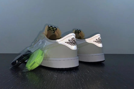 Economical Stylish 5684 Jordan 1 Retro Low White Ghost Green Black  DM7837-103