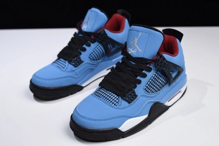 Premium replica Travis Scott x Air Jordan 4 “Houston Oilers”  University Blue 308497-406 Timeless 8953