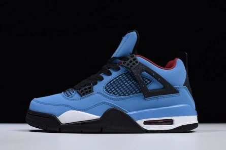 Travis Scott x Air Jordan 4 “Houston Oilers”  University Blue 308497-406 Timeless 8953
