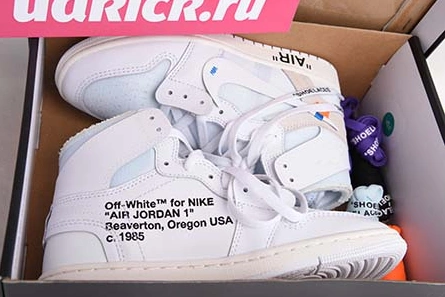 Entry-level luxury Trendsetting 1810 Off-White Air Jordan 1 Retro High White AQ0818-100