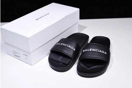 Parallel design Trendsetting 8408 Balenciaga Logo leather slip-on sandals 181342F124005