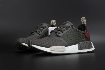 Top-grade copy Trendsetting 9847 ADIDAS NMD R1 W UTILITY GREY OLIVE MAROON  WOMENS BA7752