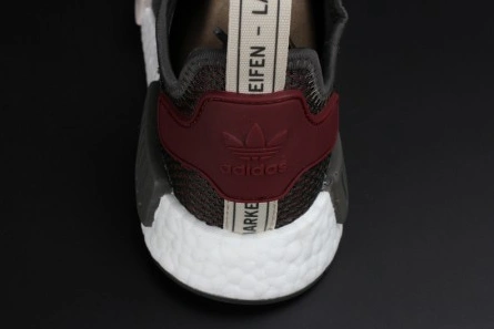 Top-grade copy Trendsetting 9847 ADIDAS NMD R1 W UTILITY GREY OLIVE MAROON  WOMENS BA7752