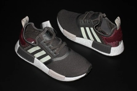 Top-grade copy Trendsetting 9847 ADIDAS NMD R1 W UTILITY GREY OLIVE MAROON  WOMENS BA7752