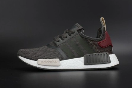 Trendsetting 9847 ADIDAS NMD R1 W UTILITY GREY OLIVE MAROON  WOMENS BA7752