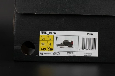 Top-grade copy Trendsetting 9847 ADIDAS NMD R1 W UTILITY GREY OLIVE MAROON  WOMENS BA7752
