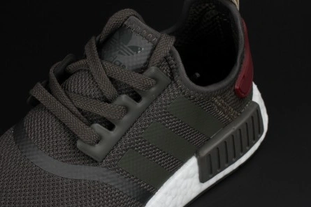Top-grade copy Trendsetting 9847 ADIDAS NMD R1 W UTILITY GREY OLIVE MAROON  WOMENS BA7752