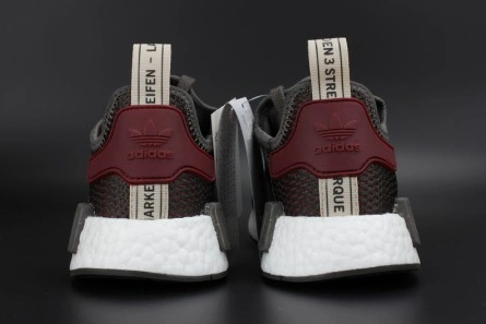 Top-grade copy Trendsetting 9847 ADIDAS NMD R1 W UTILITY GREY OLIVE MAROON  WOMENS BA7752