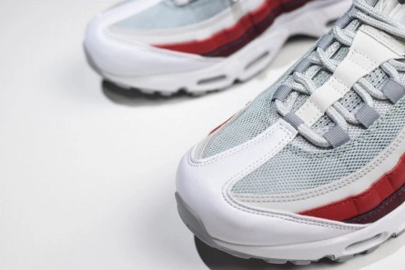 Low-cost Trendy 8310 NIKE Air Max 95 Essential Mens White-Grey-Red Running Shoes  749766-103