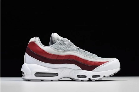 Low-cost Trendy 8310 NIKE Air Max 95 Essential Mens White-Grey-Red Running Shoes  749766-103