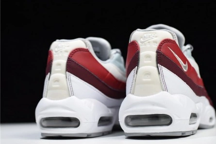 Low-cost Trendy 8310 NIKE Air Max 95 Essential Mens White-Grey-Red Running Shoes  749766-103