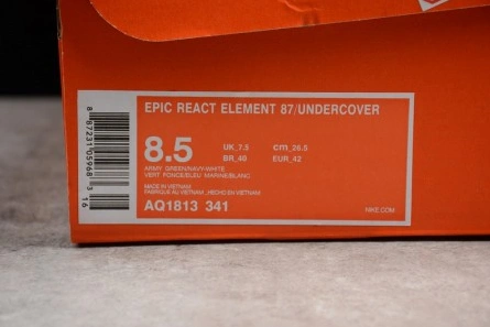 Deal-worthy UNDERCOVER x Nike React Element 87 AQ1813-339 Resilient 2568