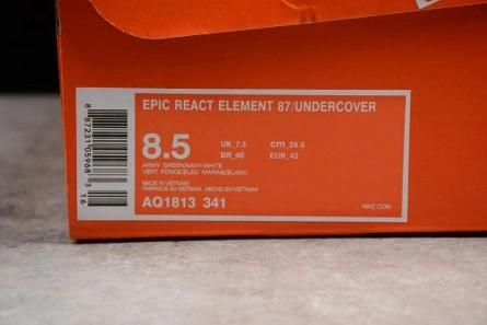 Modestly priced Undercover x React Element 87 - Nike - AQ1813-341 Durable 6124