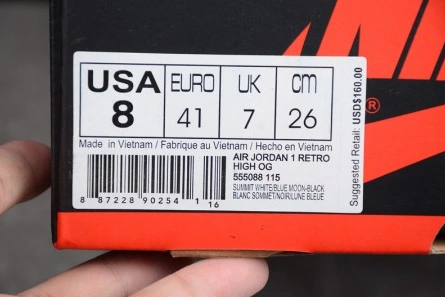 Premium replica Unique 1199 Jordan 1 Retro High Blue Moon 555088-115