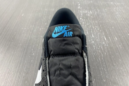 Designer inspired Versatile 4041 Jordan 1 Retro Low OG Black Dark Powder Blue CZ0790-104