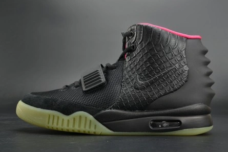 Versatile 7639 NIKE AIR YEEZY 2 "SOLAR RED" black mens 508214-006