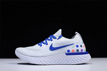 Vibrant 3301 Nike Epic React Flyknit white blue AQ0067-993