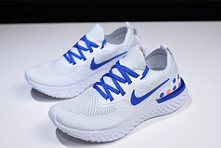 Deal-worthy Vibrant 3301 Nike Epic React Flyknit white blue AQ0067-993