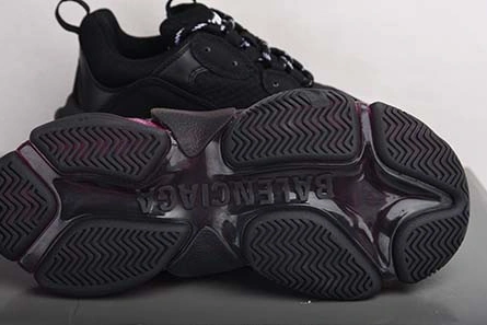 Top-grade copy Vibrant 4119 Balenciaga Triple S Black Sneaker 541624 W09O1 0829