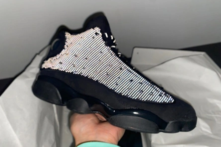 Premium replica Vibrant 627 Air Jordan 13 “Black Cat” 414571-011