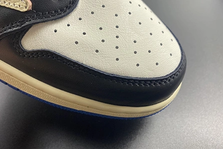 Non-authentic version Vibrant 8010 Travis Scott x Fragment x Air Jordan 1 Low OG DM7866-140