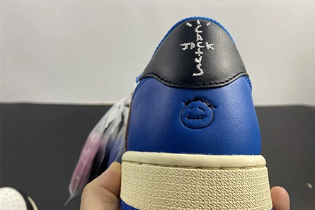 Non-authentic version Vibrant 8010 Travis Scott x Fragment x Air Jordan 1 Low OG DM7866-140