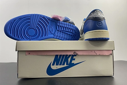 Non-authentic version Vibrant 8010 Travis Scott x Fragment x Air Jordan 1 Low OG DM7866-140
