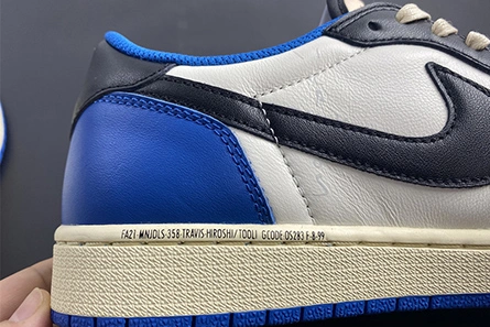 Non-authentic version Vibrant 8010 Travis Scott x Fragment x Air Jordan 1 Low OG DM7866-140