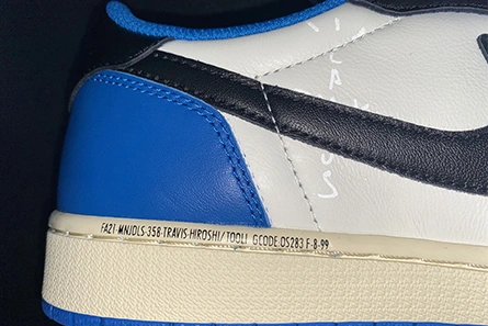 Non-authentic version Vibrant 8010 Travis Scott x Fragment x Air Jordan 1 Low OG DM7866-140
