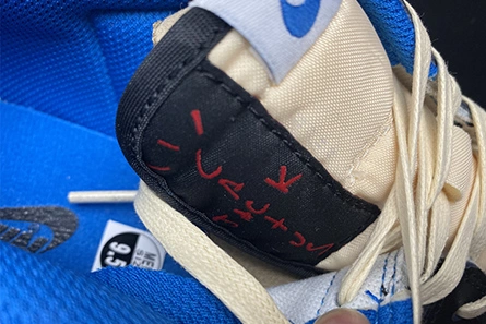 Non-authentic version Vibrant 8010 Travis Scott x Fragment x Air Jordan 1 Low OG DM7866-140