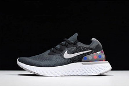 nike epic REACT FLYKNIT  Black and grey dots point noirs ET gris AJ7283 996 Bright 3812