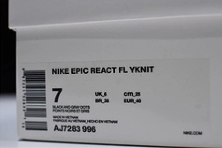 Clearance-priced nike epic REACT FLYKNIT  Black and grey dots point noirs ET gris AJ7283 996 Bright 3812