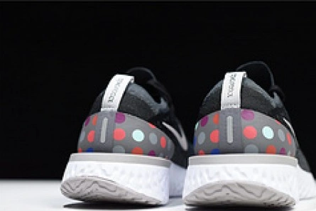 Clearance-priced nike epic REACT FLYKNIT  Black and grey dots point noirs ET gris AJ7283 996 Bright 3812