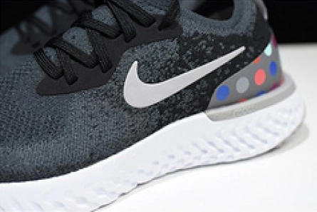 Clearance-priced nike epic REACT FLYKNIT  Black and grey dots point noirs ET gris AJ7283 996 Bright 3812