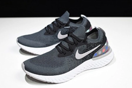 Clearance-priced nike epic REACT FLYKNIT  Black and grey dots point noirs ET gris AJ7283 996 Bright 3812