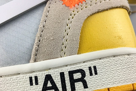 2019 AIR JORDAN 1 X OFF-WHITE NRG WHITE DARK POWDER YELLOW-CONE AQ0818-149 Sleek 1949