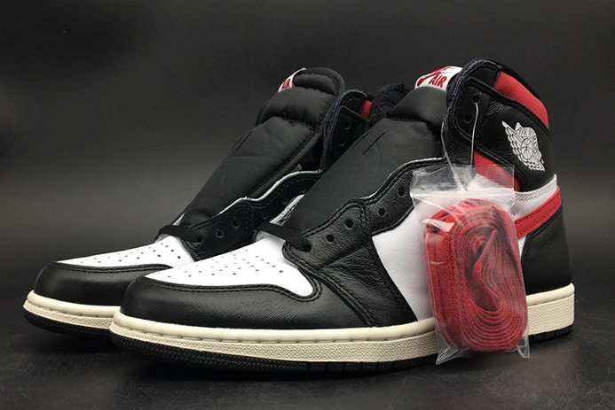 Fashionable AIR JORDAN 1 BLACK WHITE GYM RED 555088-061 263
