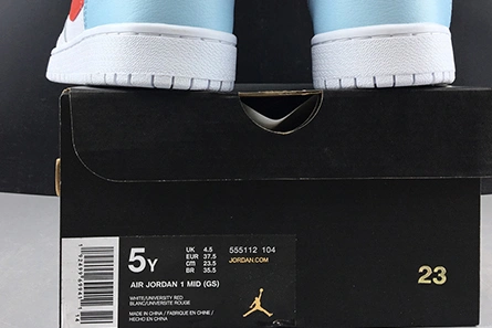 AIR JORDAN 1 MID (GS)-555112-104 Comfortable 257
