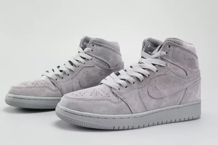 EyeCatching AIR JORDAN 1 RETRO HIGH BG (GS) wolf grey womens 705300-031 305