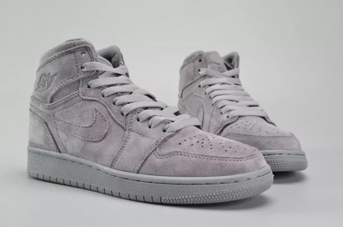 EyeCatching AIR JORDAN 1 RETRO HIGH BG (GS) wolf grey womens 705300-031 305