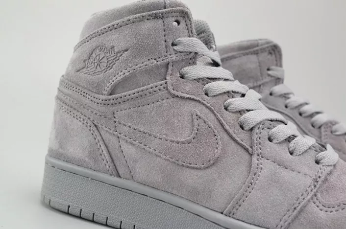 EyeCatching AIR JORDAN 1 RETRO HIGH BG (GS) wolf grey womens 705300-031 305