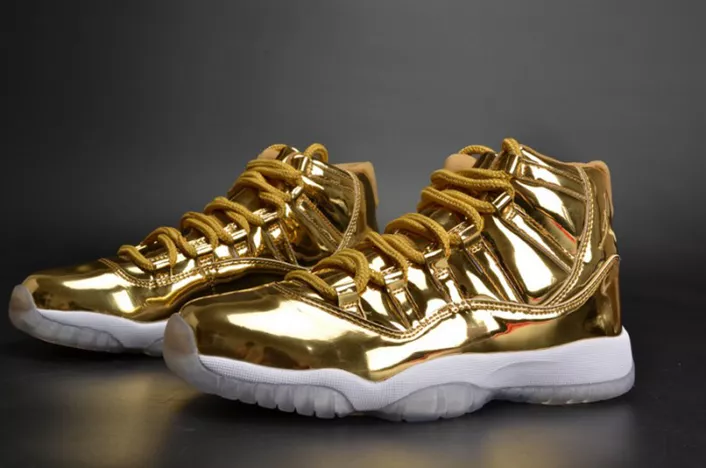 Refined AIR JORDAN 11 RETRO P1NNACLE GOLD womens 378038-103 711