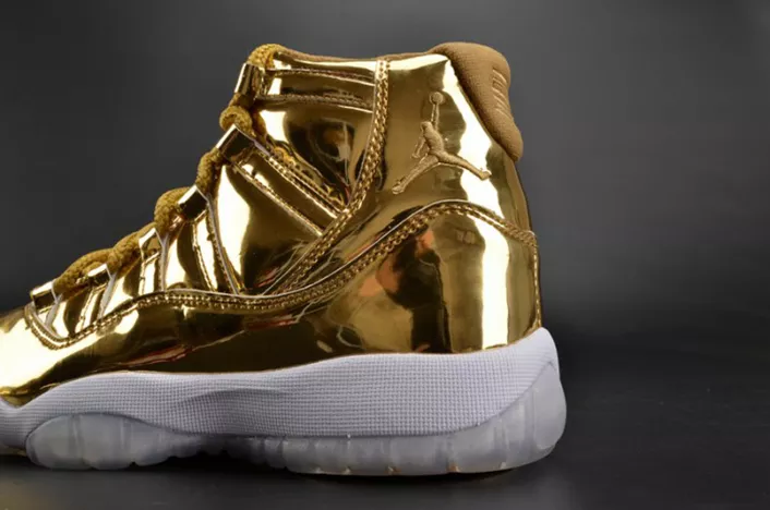 Refined AIR JORDAN 11 RETRO P1NNACLE GOLD womens 378038-103 711