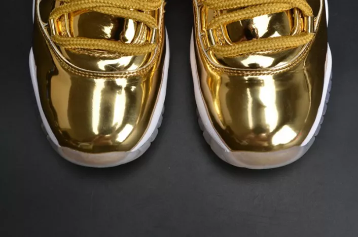Refined AIR JORDAN 11 RETRO P1NNACLE GOLD womens 378038-103 711
