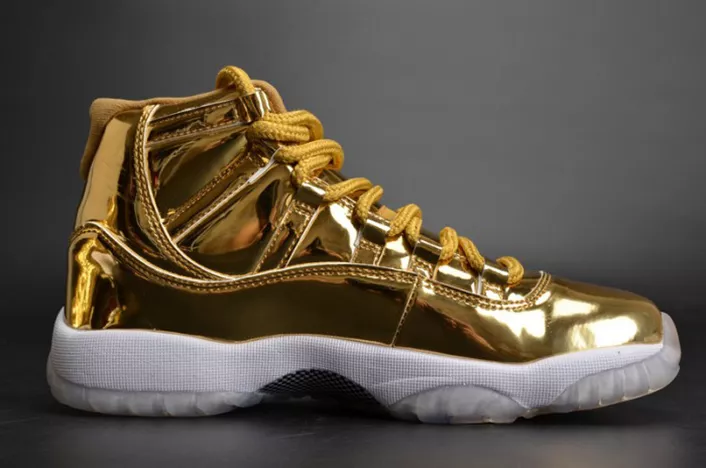 Refined AIR JORDAN 11 RETRO P1NNACLE GOLD womens 378038-103 711