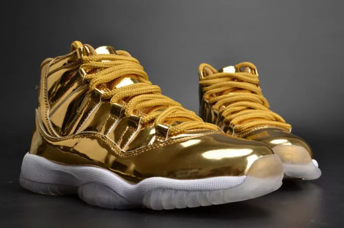 Refined AIR JORDAN 11 RETRO P1NNACLE GOLD womens 378038-103 711