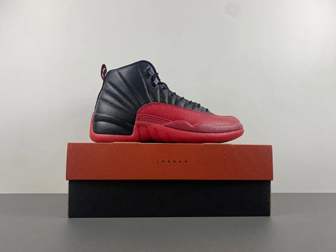 Versatile AIR JORDAN 12 “FLU GAME” Black Varsity Red mens 130690-002 783