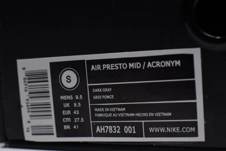 Acronym Nike Air Presto Mid Cool Grey AH7832-001 UrbanStyle 1610