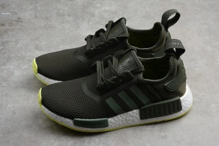 Timeless Adidas  Mens NMD R1 Running shoes khaki green CQ2414 1814